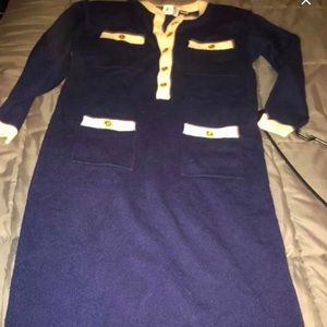 Beautiful Navy Vintage Sweater Dress